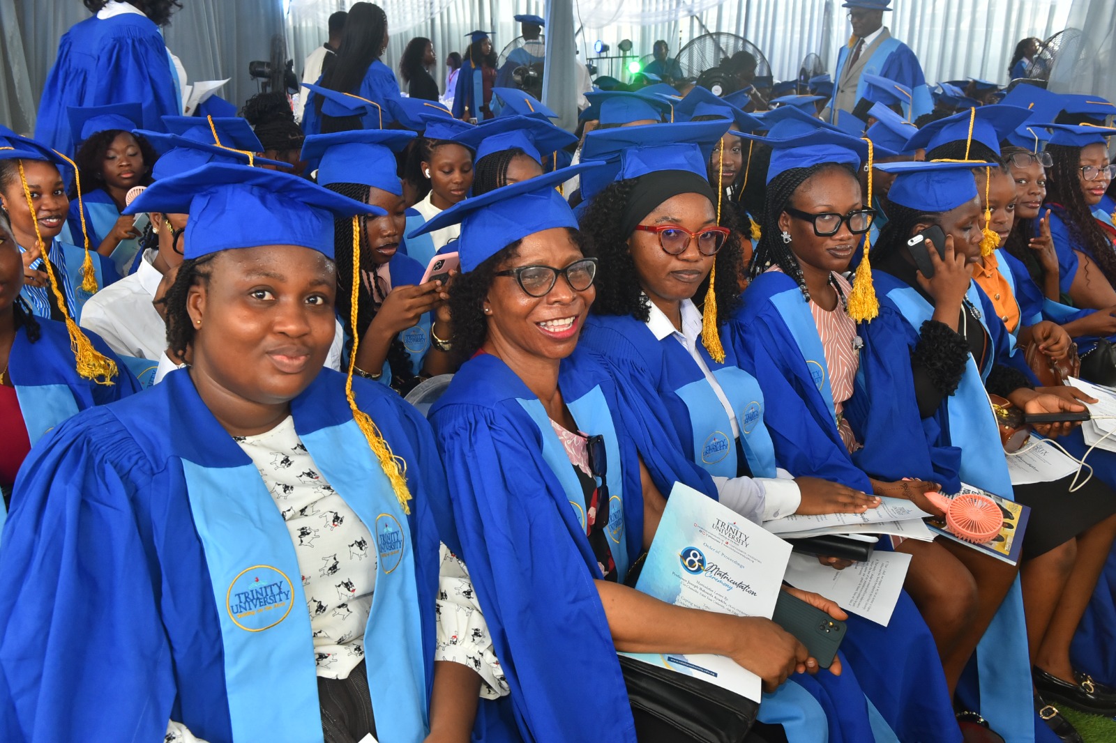 A cross section of students at the 8th matriculation ceremony