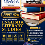 Study B.Sc. English & Literary Studies at Trinity University, Yaba Lagos | 2026/2027 Admission
