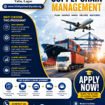Study BSc. Logistics and Supply Chain Management at Trinity University, Yaba, Lagos.