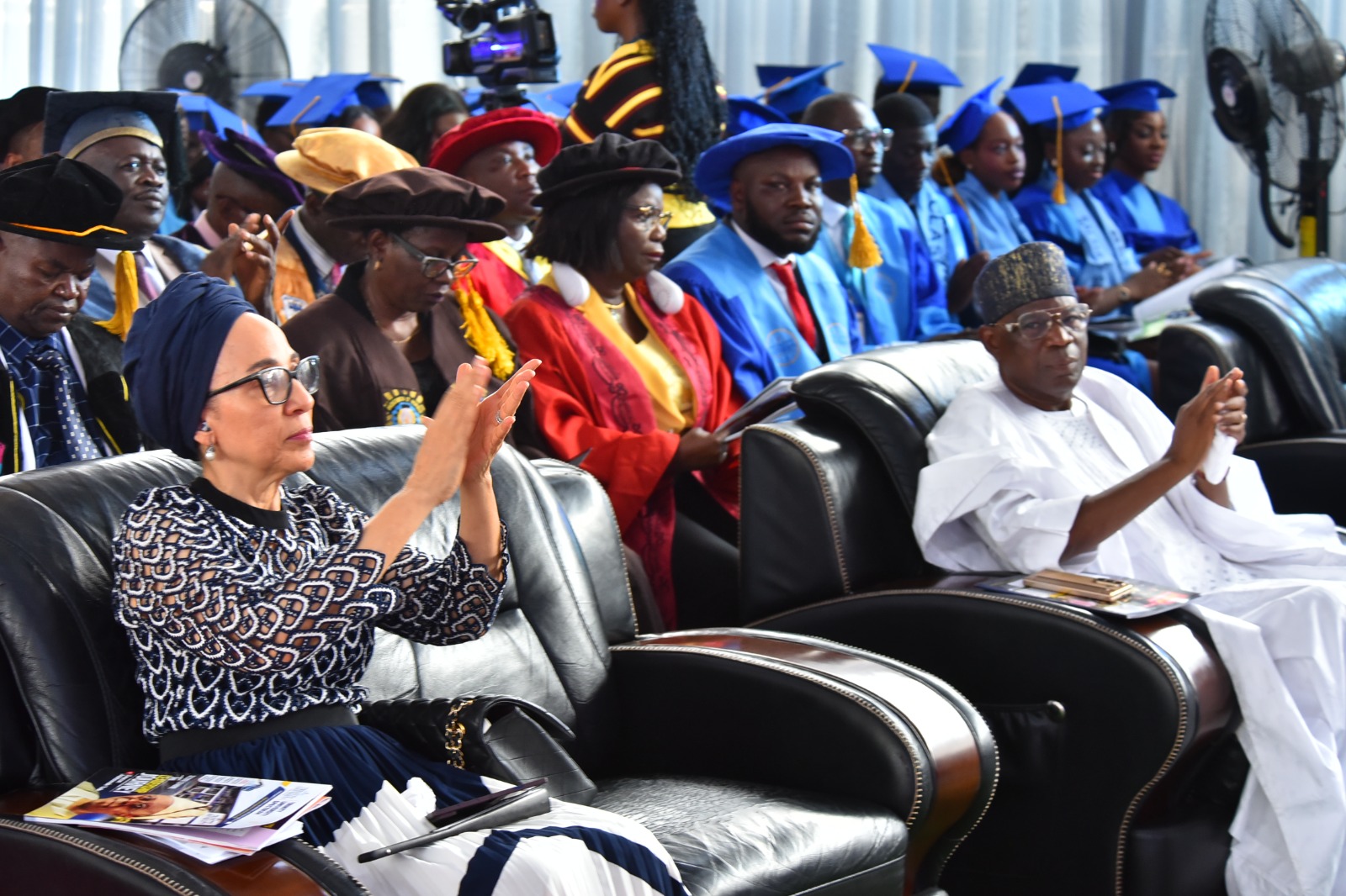 Mrs. Oluwatoyin Adedoyin, Arc (Sir) Dipo Ajayi, dignitaries and graduands