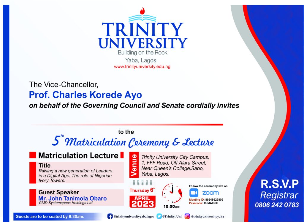5th Matriculation eInvite
