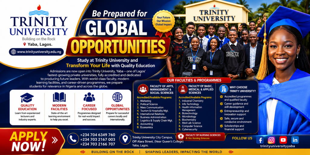 Trinity University, Yaba, Lagos.