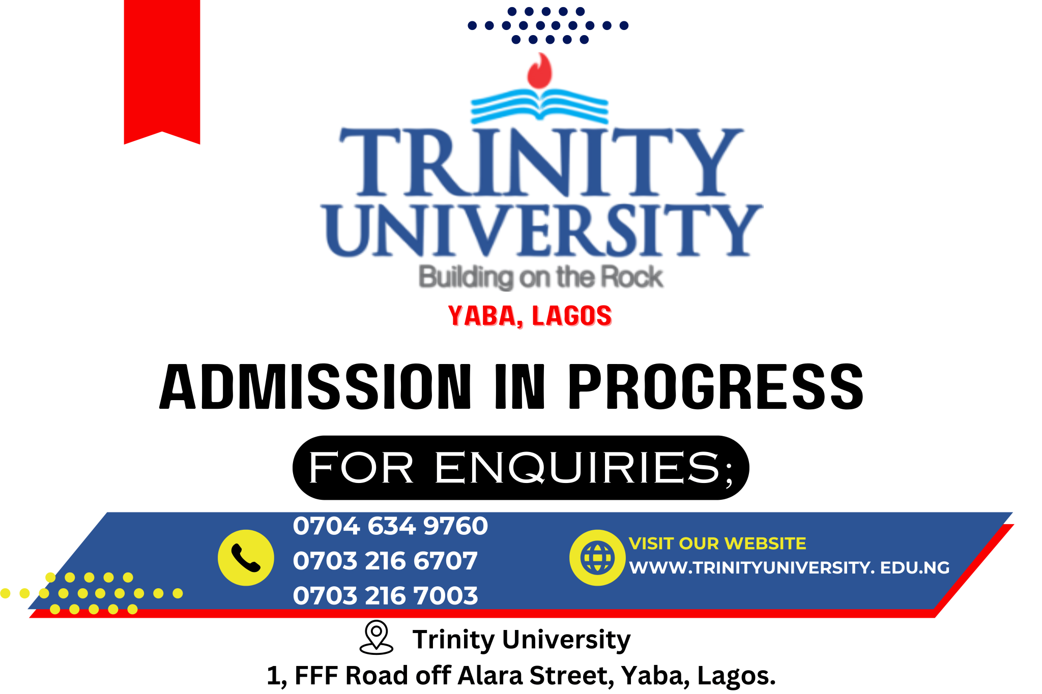 Discover the Diverse Programs at Trinity University, Yaba, Lagos
