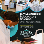 Trinity University Yaba – BSc. Medical Laboratory Science Admission 2025/26 | Apply Now