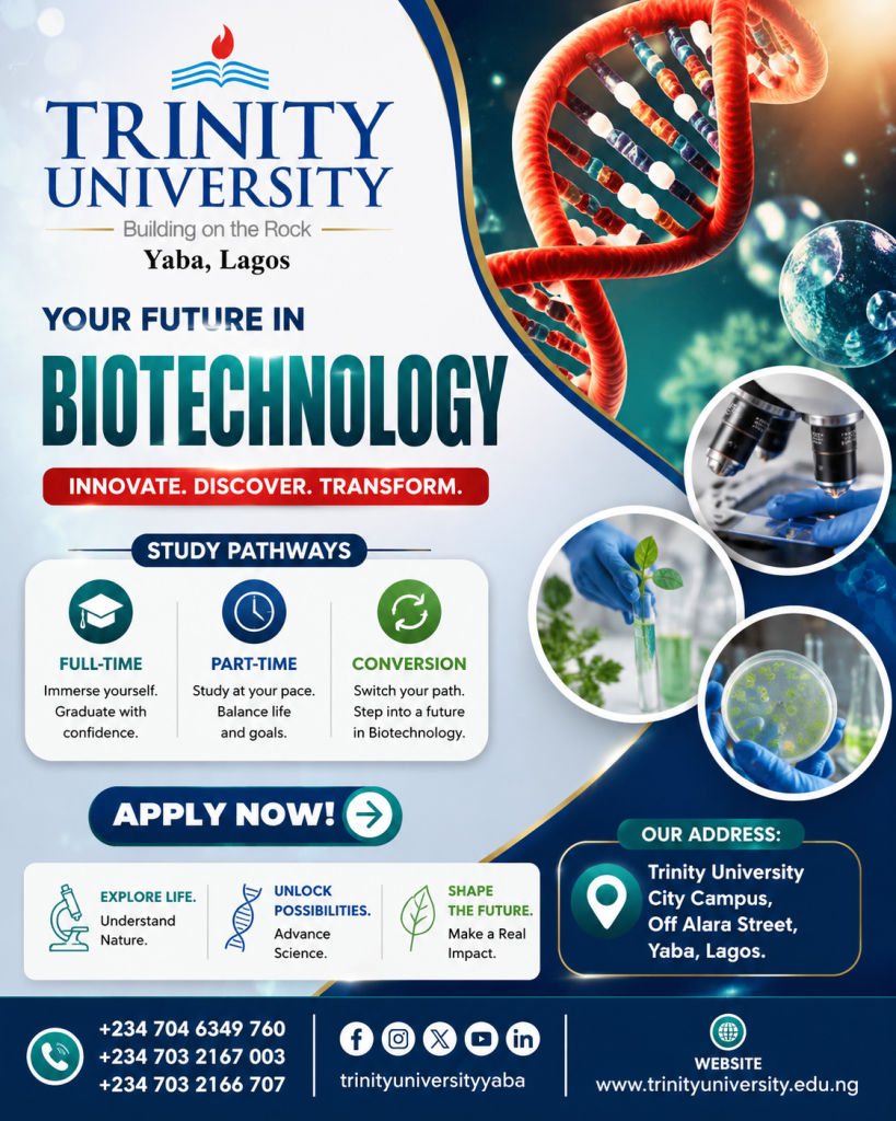 Study Biotechnology with Trinity University