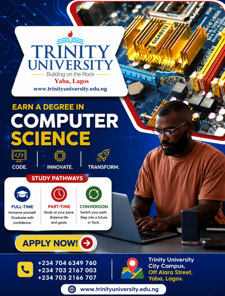 Study B.Sc. Computer Science at Trinity University Yaba