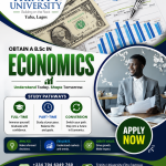 Study BSc Economics at Trinity University, Yaba, Lagos