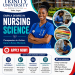 Trinity University Yaba – Nursing Science Admission 2026/27 | Study Nursing in Lagos, Nigeria
