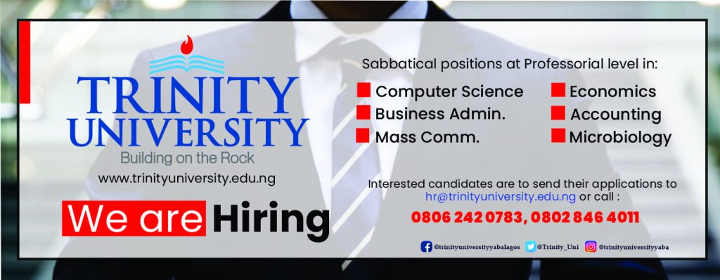 Job Advert for Sabbatical positions